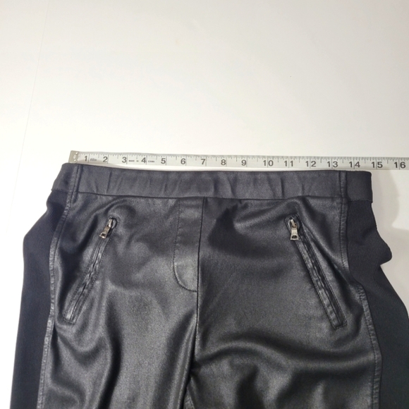 BCBGMaxAzria Women's Black Moto Faux Leather Pull On leggings Size M - Picture 12 of 14